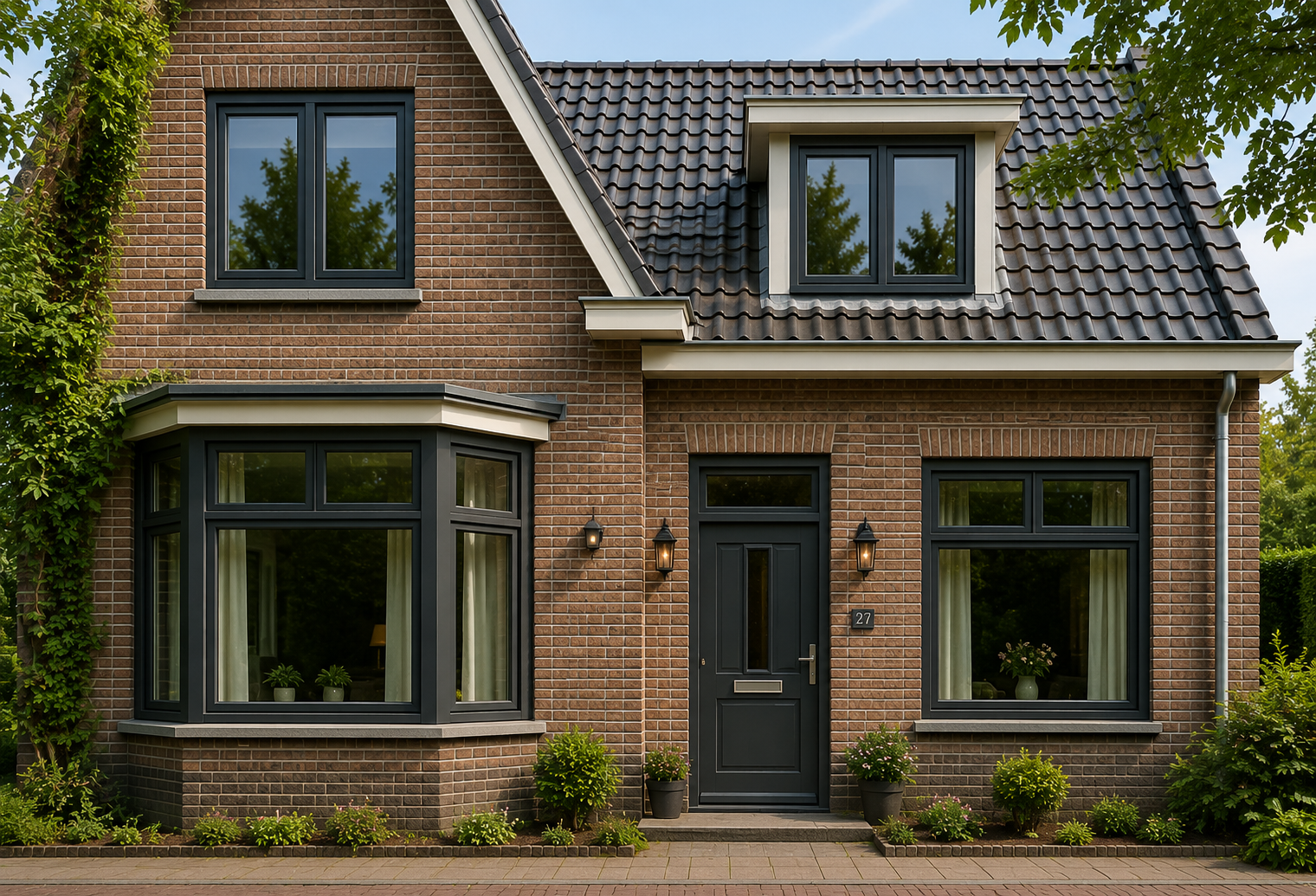Jaren 30 woning met kunststof kozijnen
